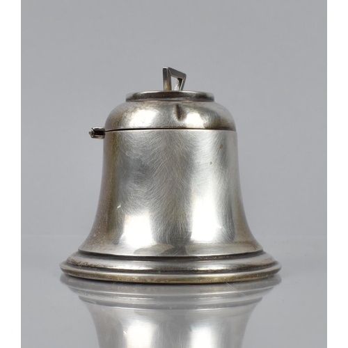 189 - An Edward VII Novelty Silver Inkwell by A and J Zimmerman, Modelled in the Form of a Bell, Birmingha... 