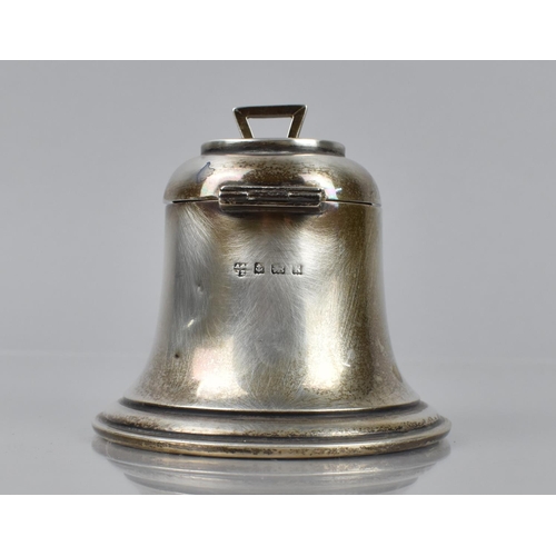 189 - An Edward VII Novelty Silver Inkwell by A and J Zimmerman, Modelled in the Form of a Bell, Birmingha... 