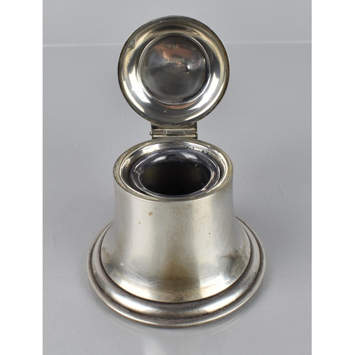 189 - An Edward VII Novelty Silver Inkwell by A and J Zimmerman, Modelled in the Form of a Bell, Birmingha... 