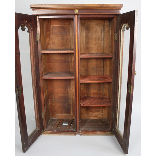 152 - A Late Victorian Mahogany Glazed Shelved Bookcase with Ormolu Mounts, 81cm wide (Cracked Glass)