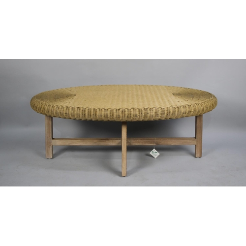 482 - A Modern Indonesian Oval Topped Coffee Table, 120x59cm