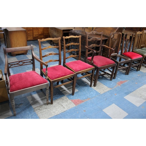 486 - A Collection of Six Various 19th Century Side Chairs