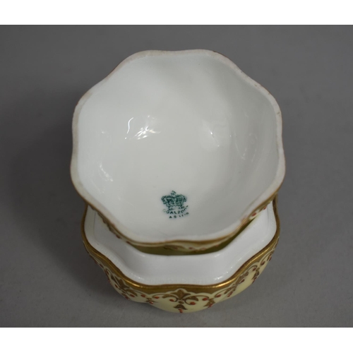 495 - A Pretty Coalport Lidded Box with Floral Design