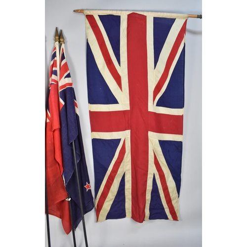 155 - A Collection of WWII Period Commonwealth Cloth Flags for Australia, South Africa, Canada, India, Roy... 