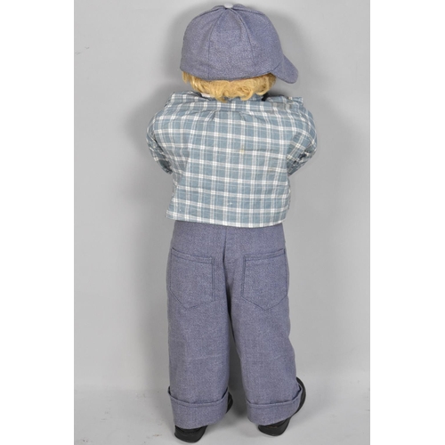 110 - A Novelty Full Size Doll in the form of Young Child, 60cms High, Face af