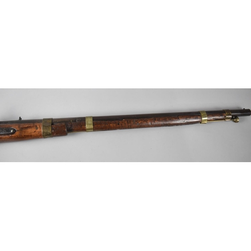 115 - A 19th Century Percussion Cap Rifle for Display Purposes Only, Movement Not Working, 120cms Long