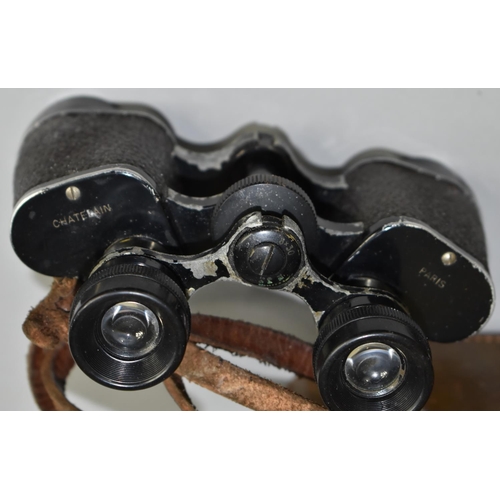 119 - Two Pairs of Vintage Binoculars, Dienstglas 5x30 and Chaterlain Paris