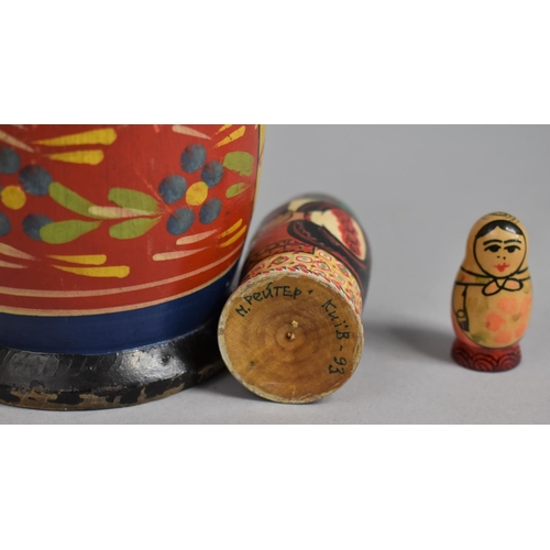 131 - A Collection of Souvenir Russian Dolls, Tallest 19cms High