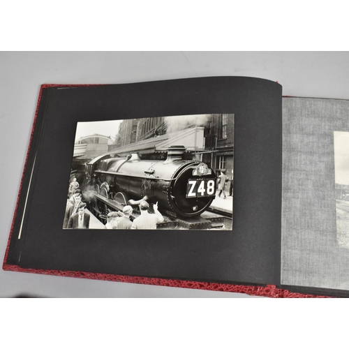 137 - A Vintage Photograph Album Containing Large Quantity of Monochrome Photographs of Steam Locomotives