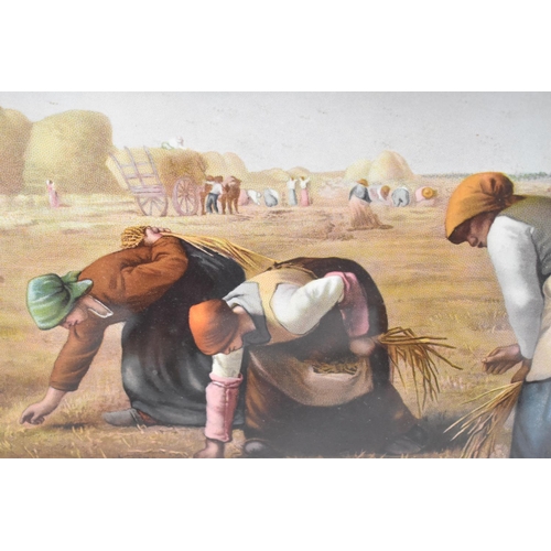 248 - A Pair of Edwardian Framed Prints after Millais, The Gleaners and Angelus, 48x35cms