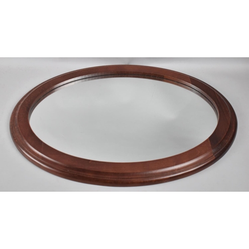 249 - A Modern Mahogany Framed Wall Mirror, 56x43cms