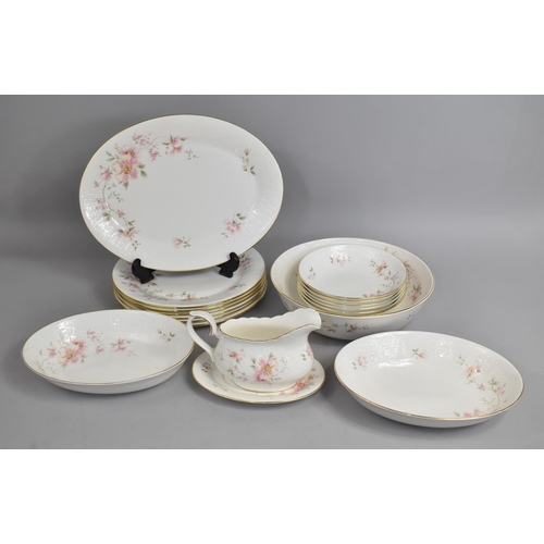 327 - A Royal Albert For All Seasons Breath of Spring Pattern Dinner Service to comprise Six Large Plates,... 