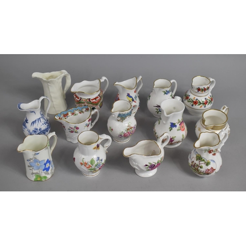 333 - A Set of Royal Worcester Reproduction Miniature Jugs together with a Carlton China Milk Jug