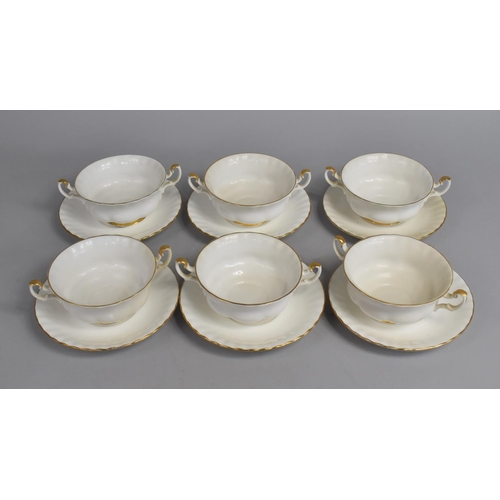 342 - A Royal Albert Val D'or Soup Set for Six to comprise Soup Bowls and Saucers