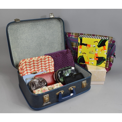 347 - A Vintage Case Containing Various Purses, Bags and Boxes etc Together with a Moschino Perfume Box Se... 