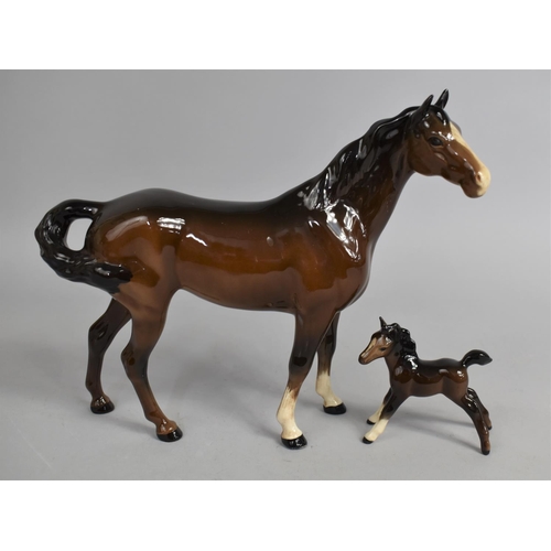 356 - A Beswick Horse Together with a Beswick Pony