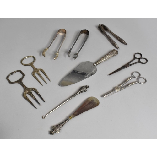 372 - A Collection of Various Late 19th Century and Contemporary Flatware to Comprise Silver Handled Kings... 