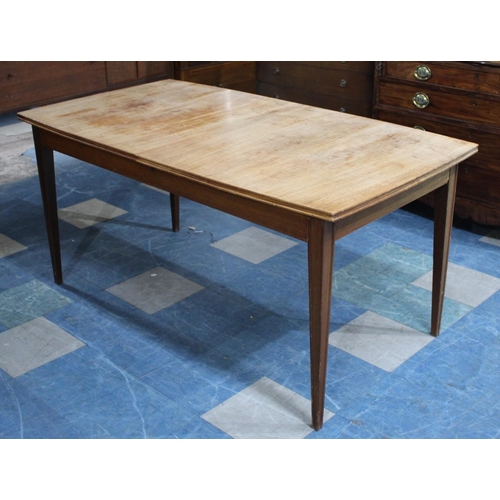 455 - A 1970s Extending Dining Table on Square Tapering Supports, 207x86cms Max