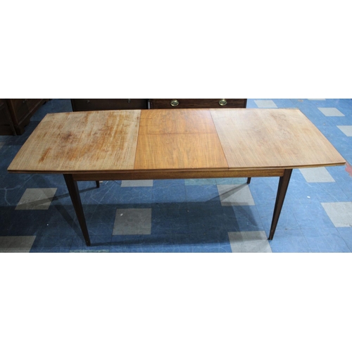 455 - A 1970s Extending Dining Table on Square Tapering Supports, 207x86cms Max