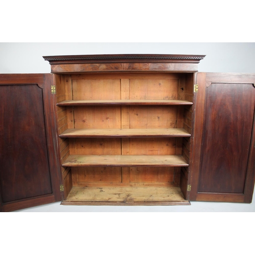 484 - A Mid 19th Century Crossbanded and Inlaid Mahogany Bureau Bookcase, Fall Front to Fitted Interior, F... 