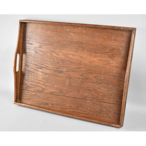 69 - An Edwardian Oak Two Handled Butlers Tray, 61x47cms