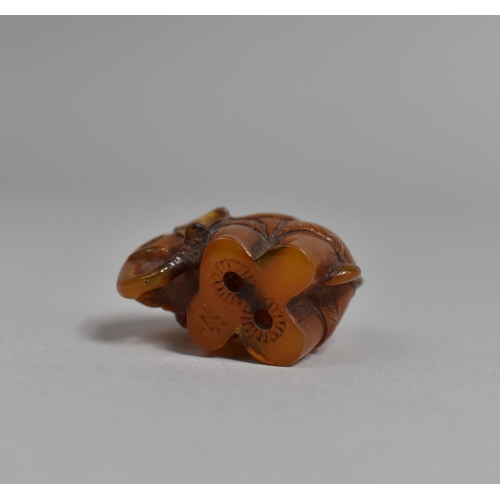 8 - A Small Carved Netsuke in the Form of an Elephant, 4cms Long