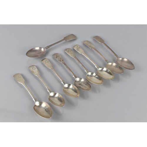 185 - A Set of Six Georgian Silver Spoons, London Hallmark by Thomas Wallis and Johnathan Hayne together w... 