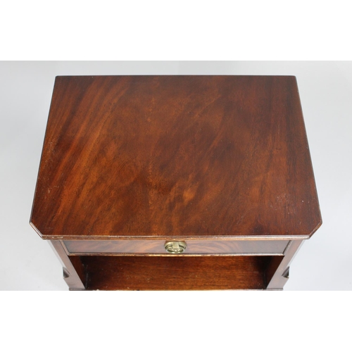 448 - A Late 20th Century Mahogany Bedside Table with Single Drawer, 44cms Wide