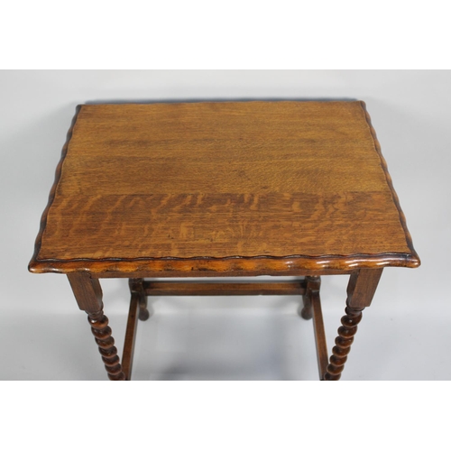 82 - A Mid 20th Century Oak Barley Twist Rectangular Topped Occasional Table