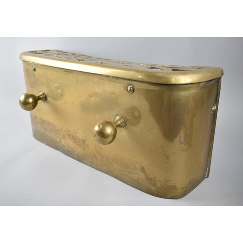 83 - A Brass Fire Front Having Pierced Top 