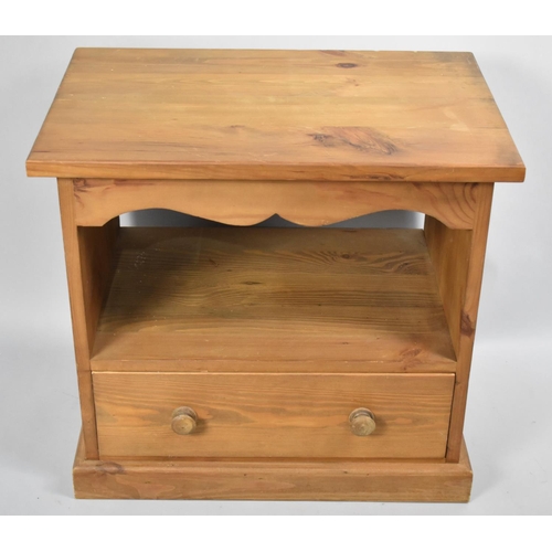 264 - A Modern Pine Stand with Single Base Drawer, 60cm wide