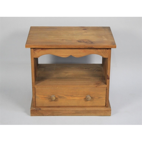 264 - A Modern Pine Stand with Single Base Drawer, 60cm wide