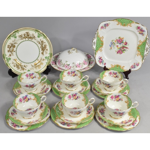 303 - A Paragon Rockingham Tea Set To Comprise Six Cups, Six Saucers, Six Side Plates and a Cake Plate Tog... 