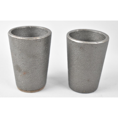 508 - A Pair of Cast Iron Tealight Stands, 6.7cm high