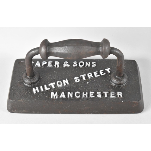 109 - A Vintage Cast Iron Billiard Table Iron by Raper and Sons, Manchester, 24cms Wide