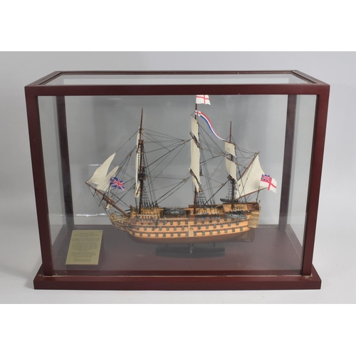 132 - A Cased Limited Edition Model of HMS Victory Ship by Compton and Woodhouse, With Certificate, 65cms ... 