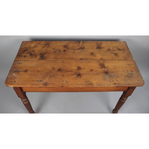 136 - A Vintage Pine rectangular Side Table, 106cms Long and 54cms Wide