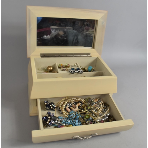 171 - A Mid 20th century Jewellery Box Containing Costume Jewellery