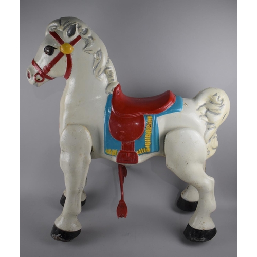 185 - A Vintage Mobo 'Bronco' Ride on Horse Toy, Some Repainting