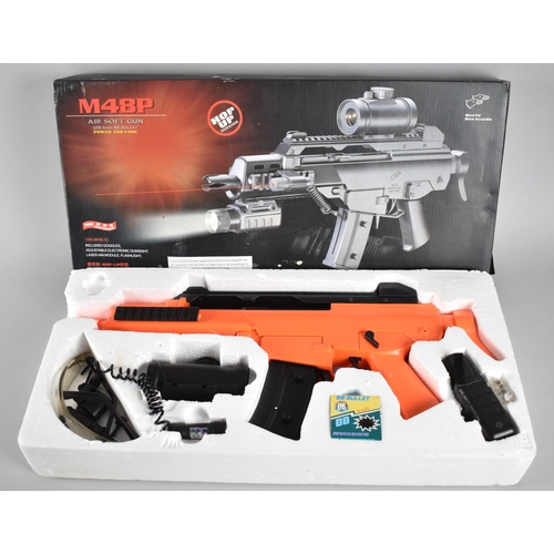 192 - A Boxed M48p Airsoft Gun Set for 6mm BB Pellets to include Goggles, Sight, Flashlight Etc, Untested