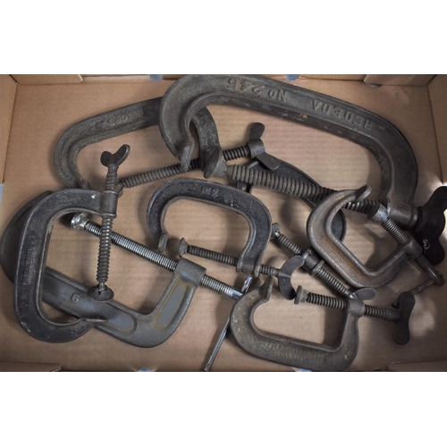 204 - A Collection of Eight Vintage G-Clamps