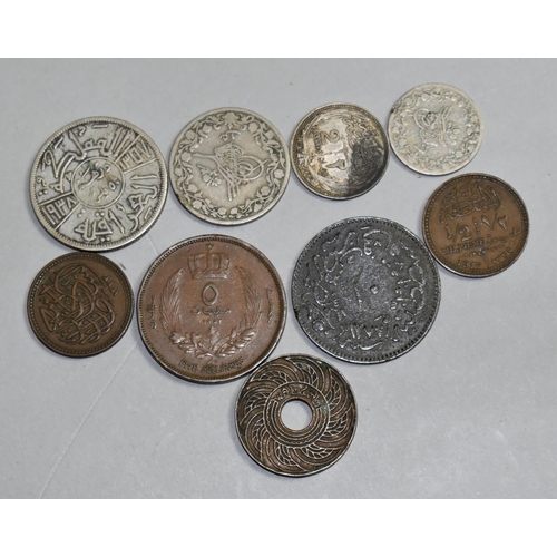 260 - A Collection of Various Middle Eastern Silver and Copper Coinage to Comprise C.1937-1939 Silver 50 F... 