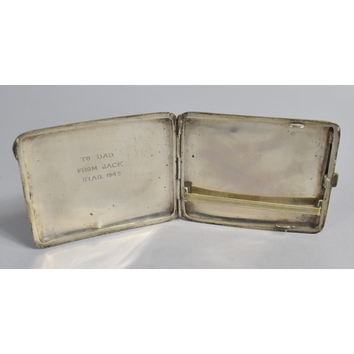 430 - An Egyptian White Metal Cigarette Case, Decorated with Arabic Scenes and Inscribed to Inner, 