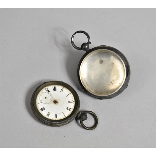 436 - A Silver Pocket Watch Case and a Silver Backed Open Face Pocket Watch for Spares and Repairs