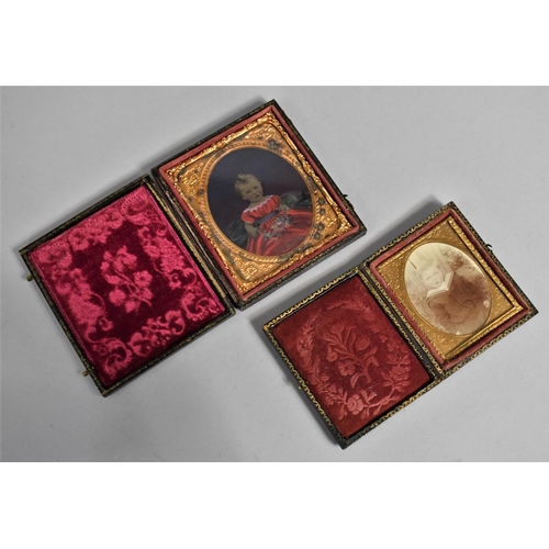 462 - Two Cased Daguerreotype Photographs of Children