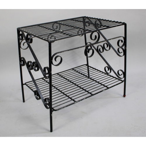 465 - A Two Tier Wrought Iron Plant Stand, 54cms Wide and 53cms Tall