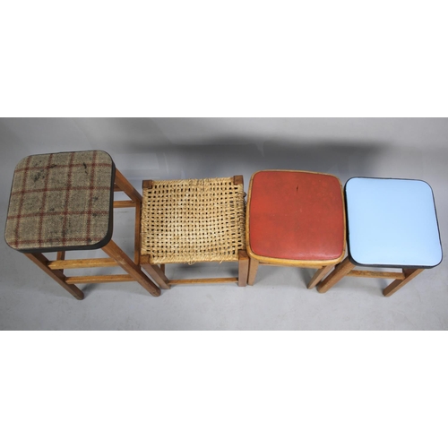 562 - A Collection of Four Varios Vintage Stools