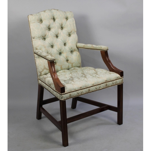 573 - A Nice Quality Button Upholstered Ladies Armchair