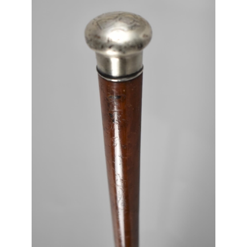 68 - A Silver Topped Malacca Cane, Hallmarked for Jonathon Howell, 1893