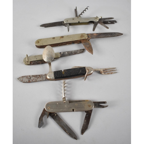 90 - A Collection of Five Multitool Knives including Girl Guides